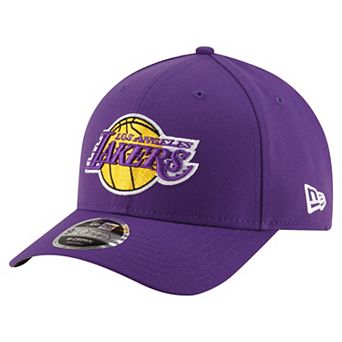 Men's New Era Purple Los Angeles Lakers 9FORTY Stock M-Crown Adjustable Hat