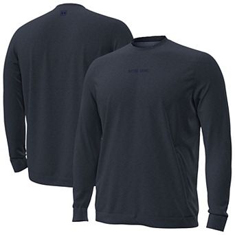 Men's Under Armour Navy Notre Dame Fighting Irish Sideline Meridian Tri-Blend Sweatshirt