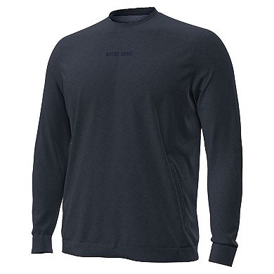 Men's Under Armour Navy Notre Dame Fighting Irish Sideline Meridian Tri-Blend Sweatshirt
