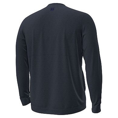 Men's Under Armour Navy Notre Dame Fighting Irish Sideline Meridian Tri-Blend Sweatshirt