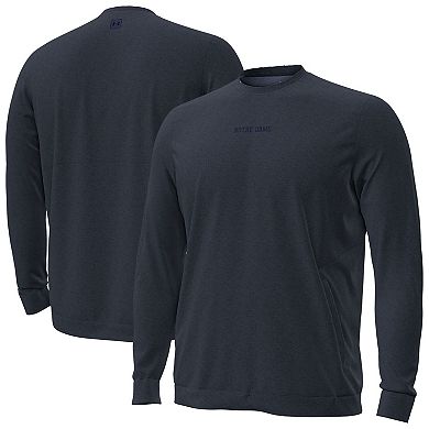 Men's Under Armour Navy Notre Dame Fighting Irish Sideline Meridian Tri-Blend Sweatshirt