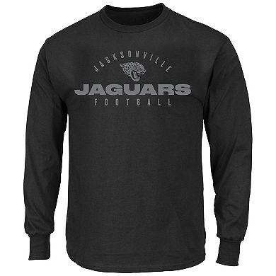 Men's Fanatics Black Jacksonville Jaguars Big & Tall Coverage Scheme Long Sleeve T-Shirt