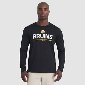 Men's Fanatics Black Boston Bruins Authentic Pro Rink Tech Long Sleeve T-Shirt