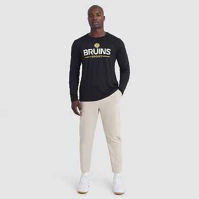 Men's Fanatics Black Boston Bruins Authentic Pro Rink Tech Long Sleeve T-Shirt