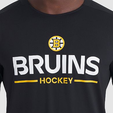 Men's Fanatics Black Boston Bruins Authentic Pro Rink Tech Long Sleeve T-Shirt
