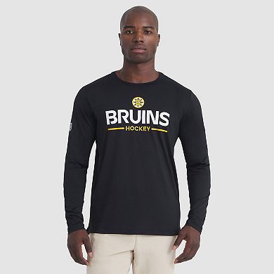 Men's Fanatics Black Boston Bruins Authentic Pro Rink Tech Long Sleeve T-Shirt