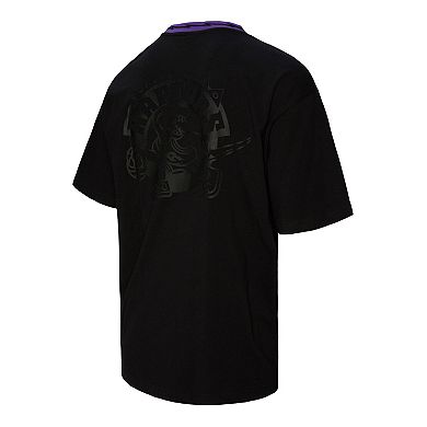Unisex Mitchell & Ness Black Toronto Raptors Playmaker Vintage Logo T-Shirt