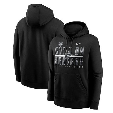 Men's Nike Black West Virginia Mountaineers Built on Bravery Club Fleece Hoodie