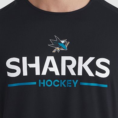 Men's Fanatics Black San Jose Sharks Authentic Pro Rink Tech T-Shirt