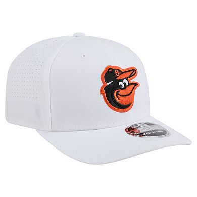 Men's New Era White Baltimore Orioles COOLERA 9SEVENTY Adjustable Hat