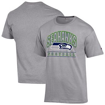 Men's Champion Heather Gray Seattle Seahawks Football T-Shirt