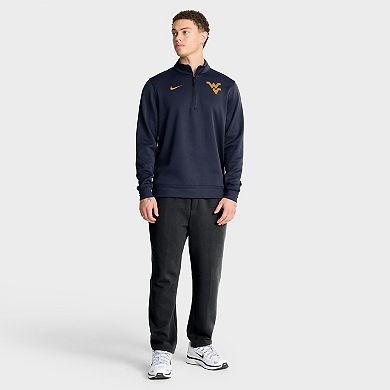 Men's Nike Navy West Virginia Mountaineers 2025 Coaches Premium Dri-FIT Half-Zip Pullover