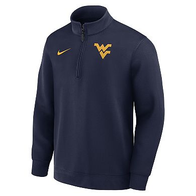 Men's Nike Navy West Virginia Mountaineers 2025 Coaches Premium Dri-FIT Half-Zip Pullover