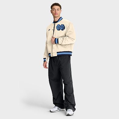 Men's Nike Tan North Carolina Tar Heels Legacy Full-Snap Bomber Jacket