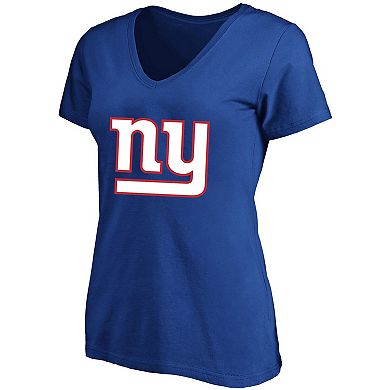 Women's Fanatics Malik Nabers Royal New York Giants Plus Size Name & Number T-Shirt
