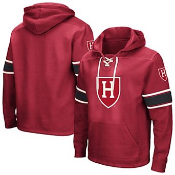 Men's Colosseum Crimson Harvard Crimson 2.0 Lace-Up Hoodie