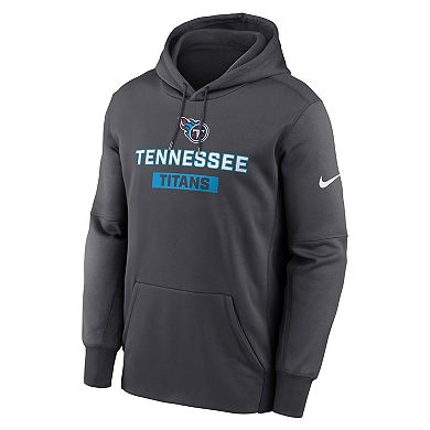 Men's Nike Anthracite Tennessee Titans Toss Sweep Performance Pullover Hoodie