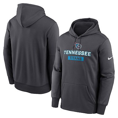 Men's Nike Anthracite Tennessee Titans Toss Sweep Performance Pullover Hoodie