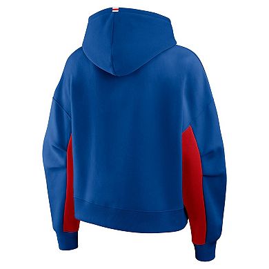 Women's Fanatics Blue New York Rangers Back Check Boxy Hoodie