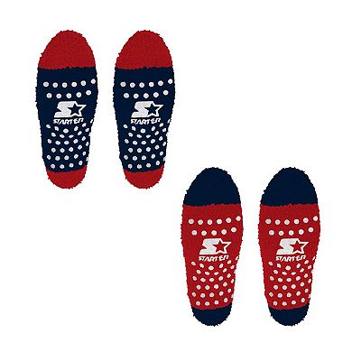 Women's Starter Navy/Red Atlanta Braves Home and Away Cozy Socks 2 Pack