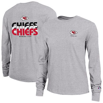 Women's Champion Heather Gray Kansas City Chiefs Core Long-Sleeve T-Shirt
