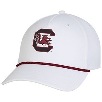 Men's Under Armour White South Carolina Gamecocks Sideline Drive Rope Adjustable Hat