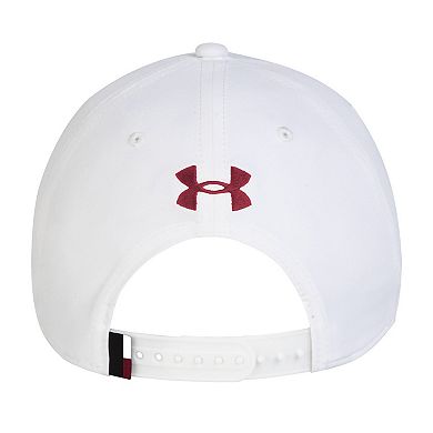 Men's Under Armour White South Carolina Gamecocks Sideline Drive Rope Adjustable Hat