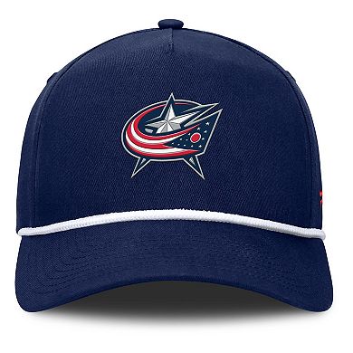 Men's Fanatics Navy Columbus Blue Jackets Authentic Pro Rink Roper A-Frame Adjustable Hat