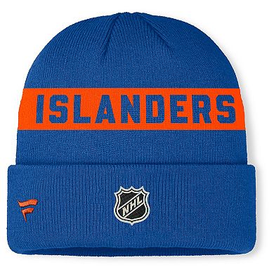 Men's Fanatics Royal New York Islanders Authentic Pro Rink Cuffed Knit Hat