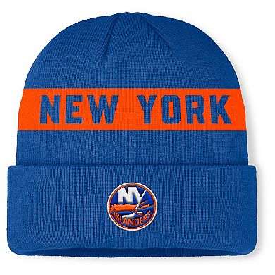 Men's Fanatics Royal New York Islanders Authentic Pro Rink Cuffed Knit Hat