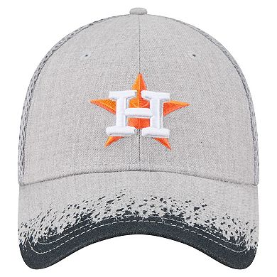 Men's New Era Gray Houston Astros Visor Paint Splatter 39THIRTY Flex Hat