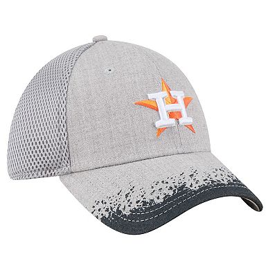 Men's New Era Gray Houston Astros Visor Paint Splatter 39THIRTY Flex Hat