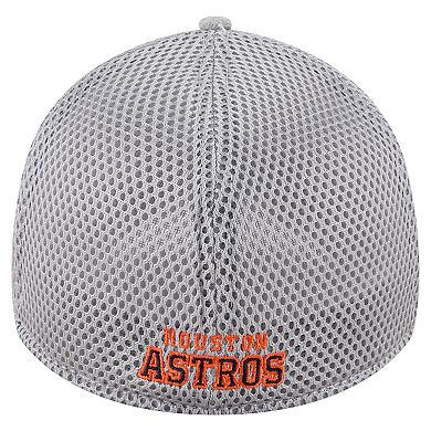 Men's New Era Gray Houston Astros Visor Paint Splatter 39THIRTY Flex Hat
