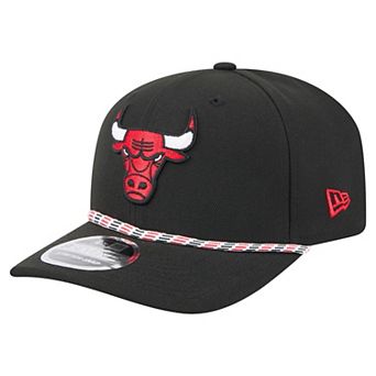 Men's New Era Black Chicago Bulls Rope 9SEVENTY Adjustable Hat
