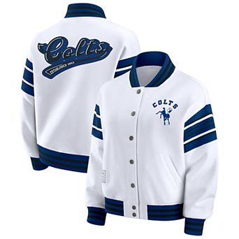 Women's WEAR by Erin Andrews White Indianapolis Colts Plus Size Full-Snap Fleece Sweatshirt Jacket