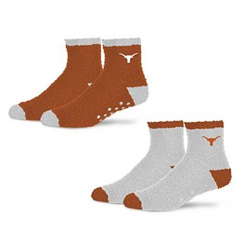 Women's Starter Texas Orange/White Texas Longhorns Home and Away Cozy Socks 2 Pack