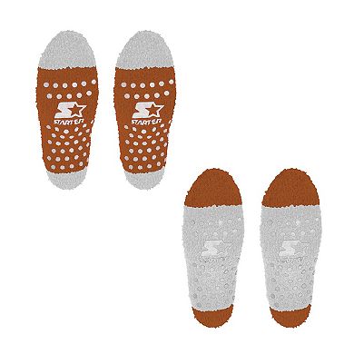 Women's Starter Texas Orange/White Texas Longhorns Home and Away Cozy Socks 2 Pack