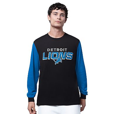 Men's Starter Black Detroit Lions Thursday Night Gridiron Long Sleeve T-Shirt