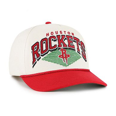 Men's '47 Cream/Red Houston Rockets Pomona Two-Tone Rope Hitch Adjustable Hat