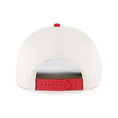 Men's '47 Cream/Red Houston Rockets Pomona Two-Tone Rope Hitch Adjustable Hat