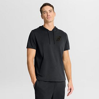 Men's Fanatics Black New Jersey Devils Authentic Pro Road Short Sleeve Hoodie