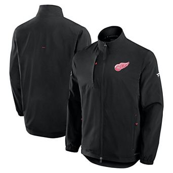 Men's Fanatics Black Detroit Red Wings Authentic Pro Rink Full-Zip Coaches Jacket