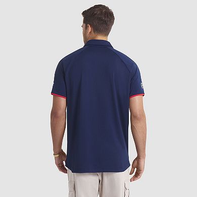 Men's Fanatics Navy Florida Panthers Authentic Pro Rink Raglan Polo