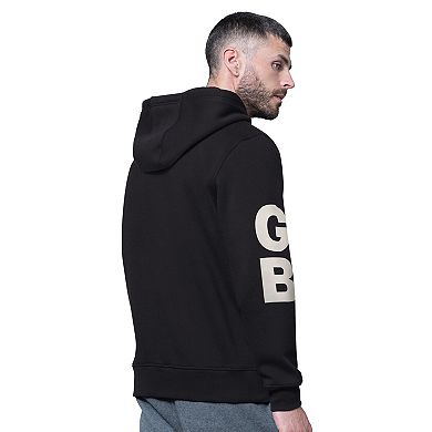 Men's Starter Black Green Bay Packers Handoff Fleece Hoodie Sweatshirt