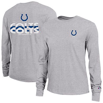 Women's Champion Heather Gray Indianapolis Colts Core Long-Sleeve T-Shirt