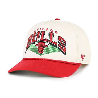 Men's '47 Cream/Red Chicago Bulls Pomona Two-Tone Rope Hitch Adjustable Hat