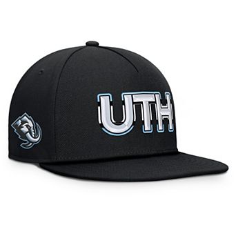 Men's Fanatics Black Utah Mammoth Authentic Pro Rink Team Code Snapback Hat