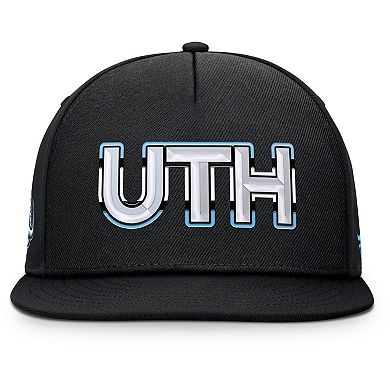 Men's Fanatics Black Utah Mammoth Authentic Pro Rink Team Code Snapback Hat