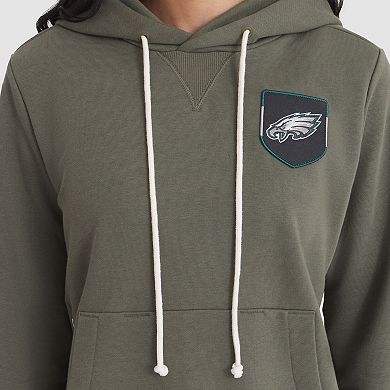 Women's Nike Olive Philadelphia Eagles 2025 Salute to Service Sideline Standard Issue Dri-FIT Hoodie