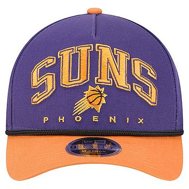 Men's New Era Purple Phoenix Suns Bold Arch COOLERA 9FORTY A-Frame M-Crown Adjustable Hat